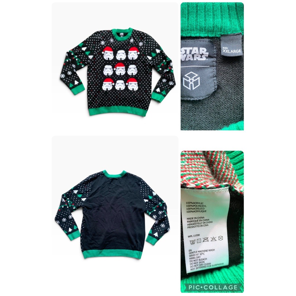 Lot of 5 Mens Christmas Ugly Sweaters Tipsy Elves Trex Star Wars Storm Troopers - Picture 3 of 7